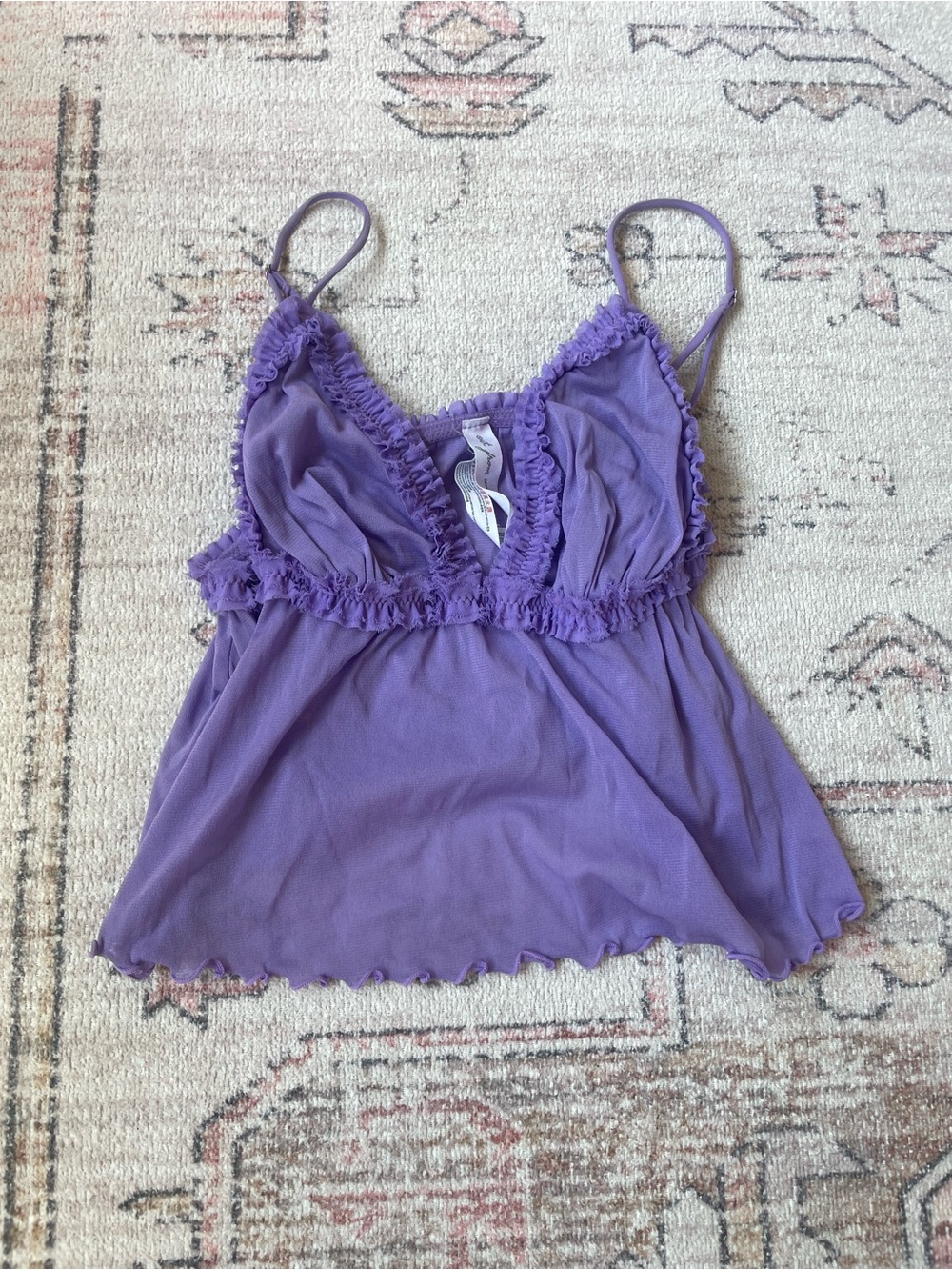 Urban Outfitters Fairycore Ruffle Purple Cami Womens XS